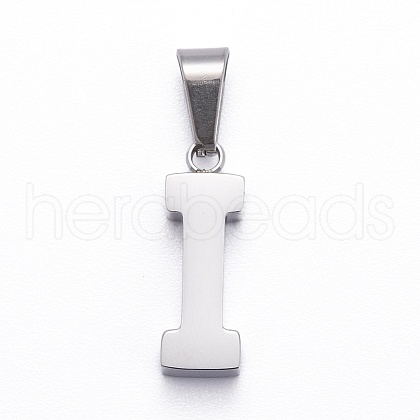 304 Stainless Steel Letter Pendants STAS-H127-I-P-1