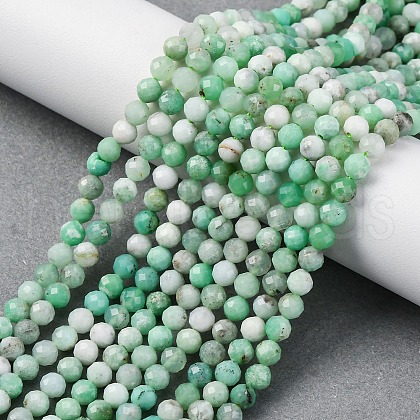 Natural Chrysoprase Beads Strands G-G195-A02-03-1
