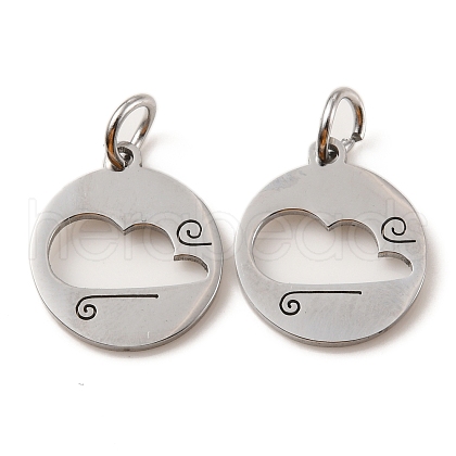 Non-Tarnish 304 Stainless Steel Charms STAS-D050-07P-06-1