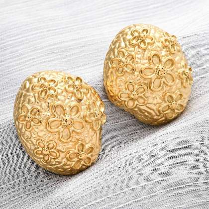304 Stainless Steel Stud Earrings EJEW-R027-04G-02-1