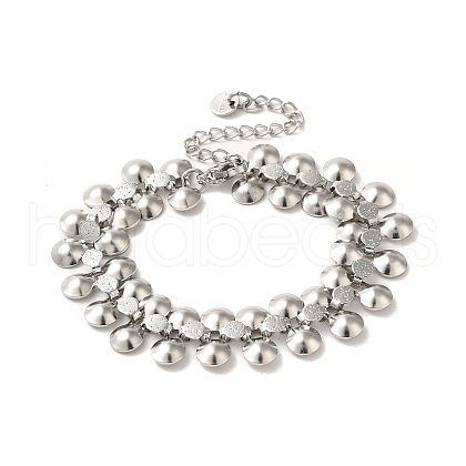 304 Stainless Steel Charm Bracelets BJEW-Q776-03B-1