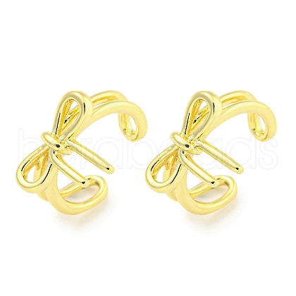 Brass Cuff Earrings for Women EJEW-C104-039G-1