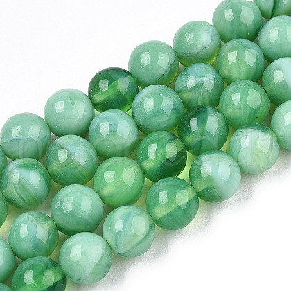 Glass Round Beads Strands X-GLAA-M044-01L-1
