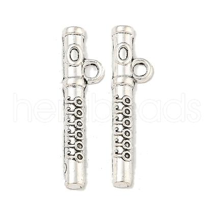 Tibetan Style Zinc Alloy Flute Pendants TIBEP-R334-327AS-RS-1