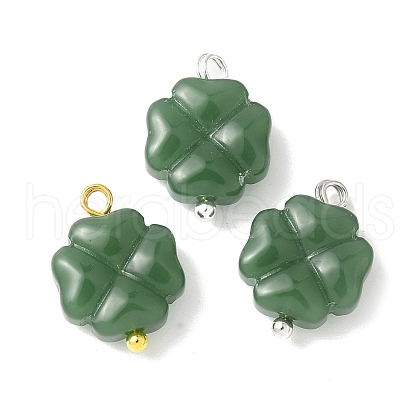 3Pcs 3 Colors Spray Painted Glass Pendants PALLOY-JF03522-02-1