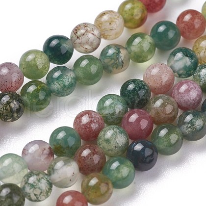Natural Indian Agate Bead Strands G-A130-3mm-K12-1