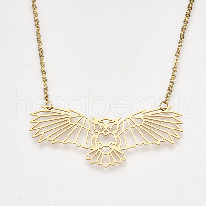 201 Stainless Steel Pendant Necklaces NJEW-T009-JN060-2-40-1