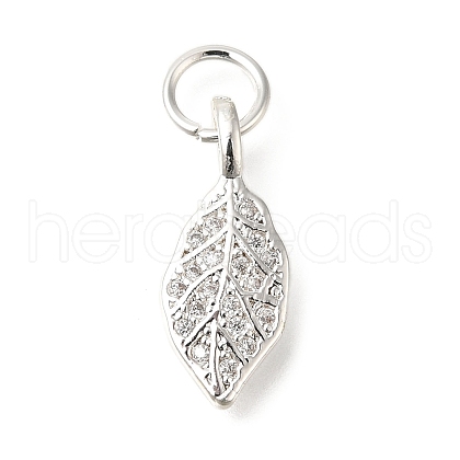 RaRack Plating Brass Micro Pave Cubic Zirconia Pendants KK-F883-09S-1