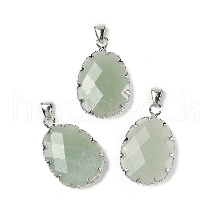 Natural Green Aventurine Pendants G-H086-01P-01-1