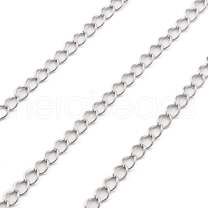 Brass Curb Chains KK-P304-02B-P-1