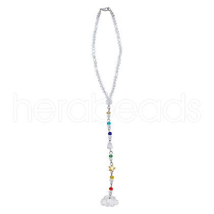 Cloud Resin Pendant Decoration HJEW-DR00020-1