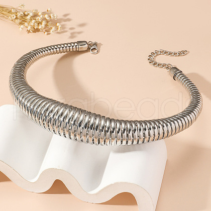 Chunky Alloy Snake Chain Choker Necklaces for Women FS-WG830F0-02-1