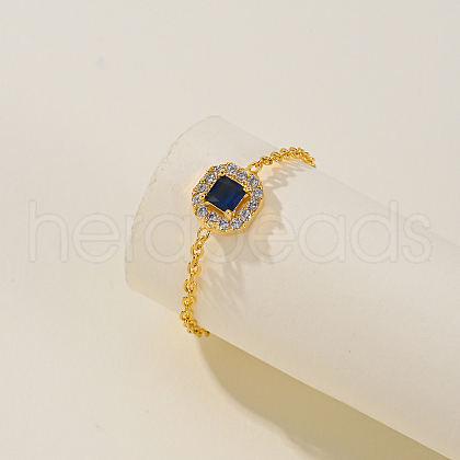 Vintage Minimalist Brass Adjustable Chain Women's Ring KW6437-1