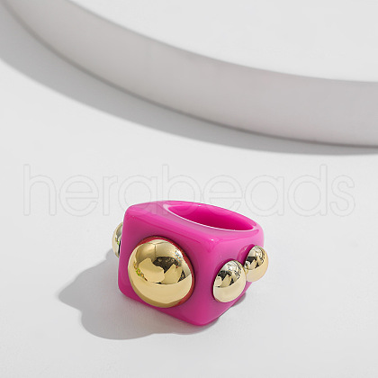 Sweet Style Resin Plastic Finger Rings FS-WG19313-03-1