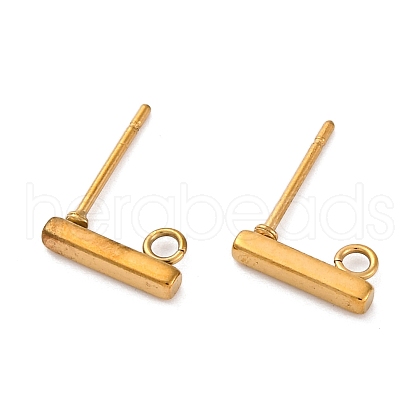 Ion Plating(IP) 316 Stainless Steel Stud Earring Findings STAS-E482-03B-G-A-1