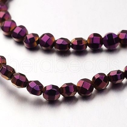Electroplate Non-magnetic Synthetic Hematite Bead Strands G-F300-34-04-1