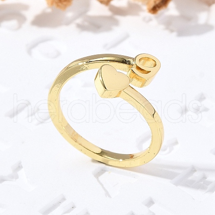 Brass Cuff Rings for Women RJEW-U044-G-1