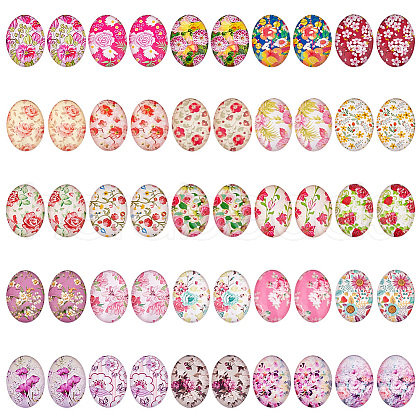   1 Bag Flat Back Glass Cabochons GGLA-PH0001-54A-1
