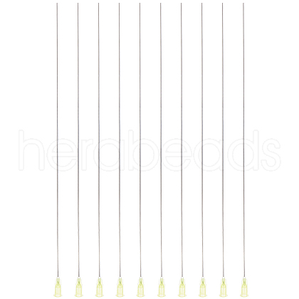 BENECREAT 10Pcs 304 Stainless Steel Blunt Tip Dispensing Needle with PP Luer Lock FIND-BC0005-11-1