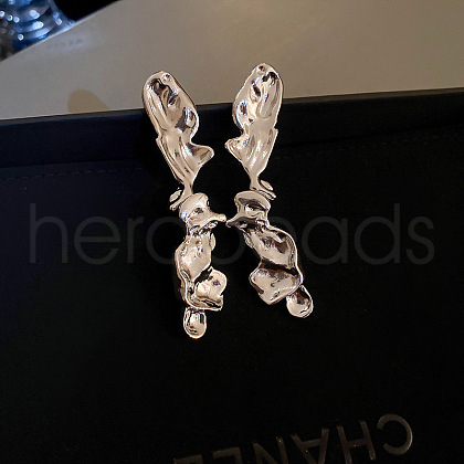Silver Needle Silver Earrings Fashion Metal Earrings Simple Design Earrings TV7290-1-1