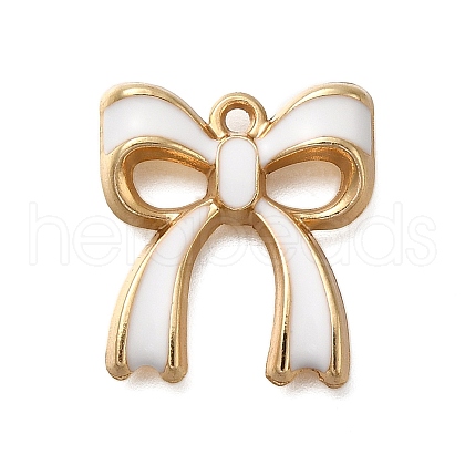 Rack Plating Alloy Enamel Pendants ENAM-S021-04G-D-1