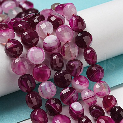 Natural Banded Agate Beads Strands G-K351-A10-02-1