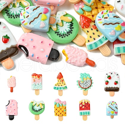 20Pcs 10 Styles Resin Cabochons CRES-YW0001-30-1