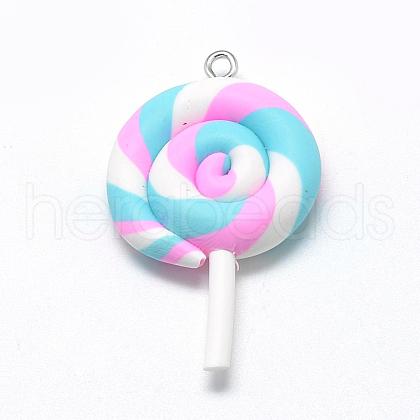 Handmade Polymer Clay Big Pendants CLAY-Q240-007I-1
