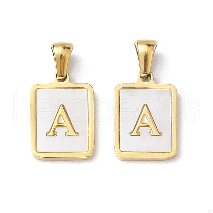 Ion Plating(IP) 304 Stainless Steel Pave Shell Pendants STAS-G327-01G-A-1