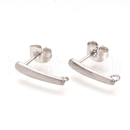 Non-Tarnish 304 Stainless Steel Stud Earring Findings X-STAS-Q223-04-1