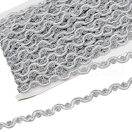 19.5M Polyester Wave Lace Ribbon OCOR-WH0100-02B-1