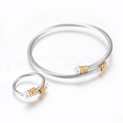 304 Stainless Steel Jewelry Sets SJEW-H123-06GP-1