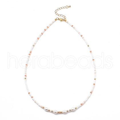 Beaded Necklaces NJEW-JN03075-04-1