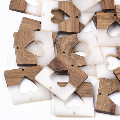 Resin & Walnut Wood Links connectors RESI-S367-01-1