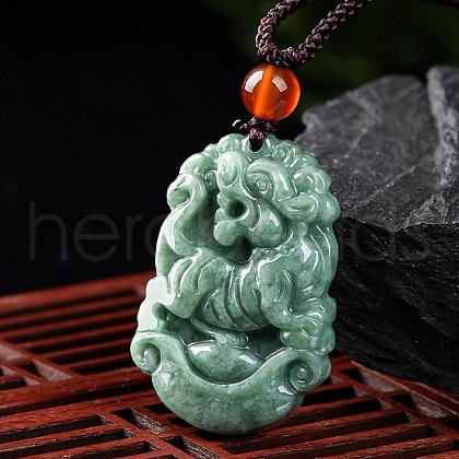 Natural Jadeite Pendant Necklaces G-H306-05-03-1