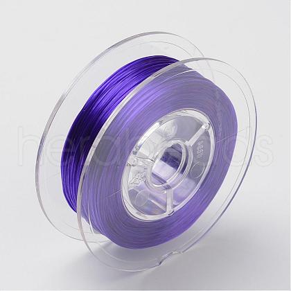 Japanese Eco-Friendly Dyed Flat Elastic Crystal String EW-F005-0.6mm-01-1