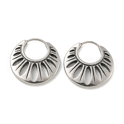 316 Surgical Stainless Steel Hoop Earrings EJEW-D096-08K-AS-1