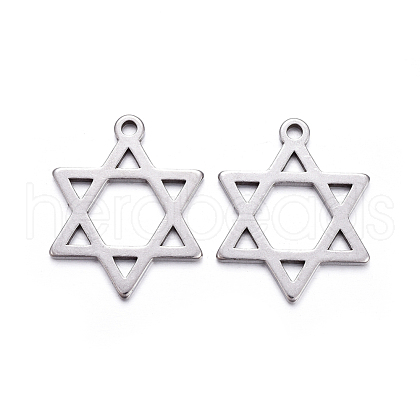 Tarnish Resistant 201 Stainless Steel Pendants STAS-F221-16P-1