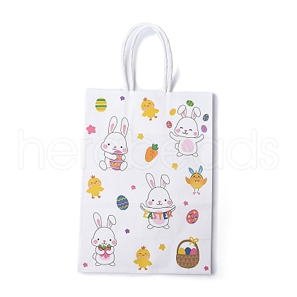 Easter Rectangle Kraft Paper Handbags CARB-U002-01C-1