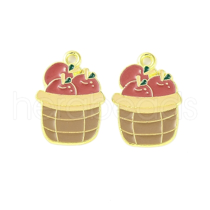 Golden Plated Alloy Enamel Pendants ENAM-Z017-02G-1