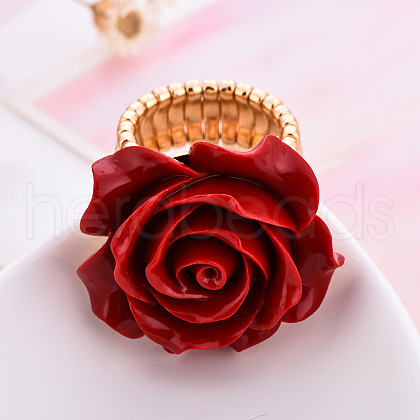 Rose Alloy with Plastic Finger Rings FS-WG84BB3-01-1