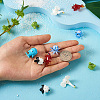 Biyun 12Pcs 6 Style Handmade Bumpy Lampwork Beads Strands LAMP-BY0001-02-7