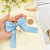 CRASPIRE 2Pcs 2 Styles Cotton & Iron & Alloy Keychain KEYC-CP0001-24D-3