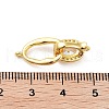 Rack Plating Brass Micro Pave Cubic Zirconia Fold Over Clasps ZIRC-P117-03G-2