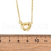Interlocking Heart Brass Micro Pave Clear Cubic Zirconia Pendant Necklaces for Women NJEW-M103-01G-5