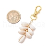 Natural Cowrie Shell Pendant Decorations HJEW-JM03096-01-3