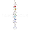 Glass Round Suncatchers Hanging Ornaments HJEW-WH20012-01-1