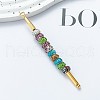 201 Stainless Steel Beadable Double Head Cuticle Pusher Nail Tools STAS-R161-01G-5