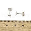 Key S925 Sterling Silver Micro Pave Clear Cubic Zirconia Stud Earrings for Women EJEW-K307-03B-P-5