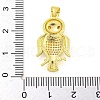 Brass Micro Pave Cubic Zirconia Pendants FIND-Z044-07G-3